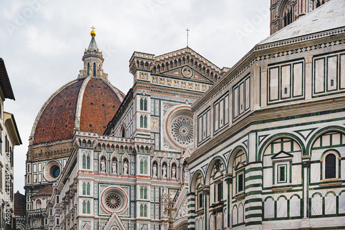 Florence Cathedral with Brunelleschi Dome and Baptistery photo