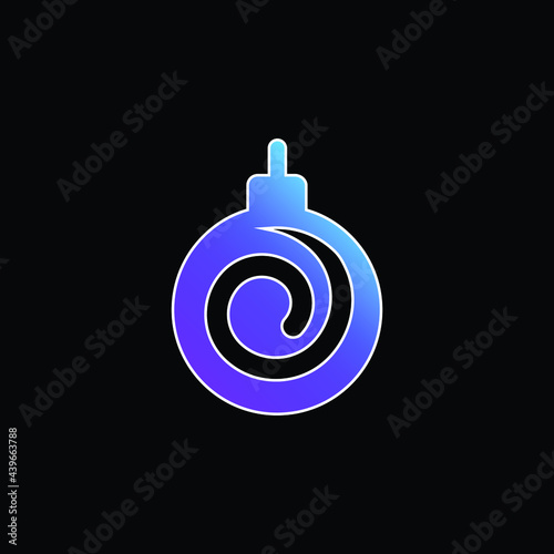 Bauble blue gradient vector icon