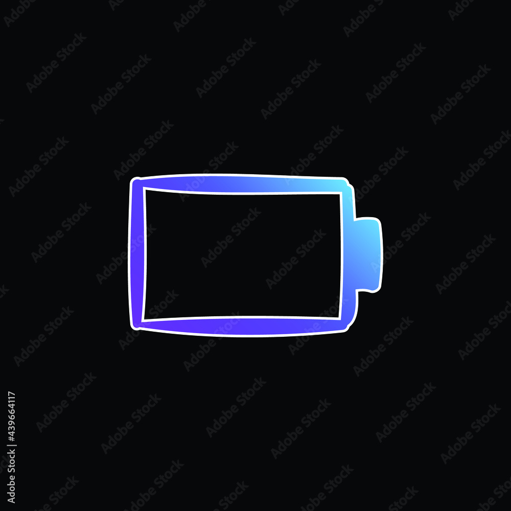 Battery blue gradient vector icon Battery blue gradient vector icon