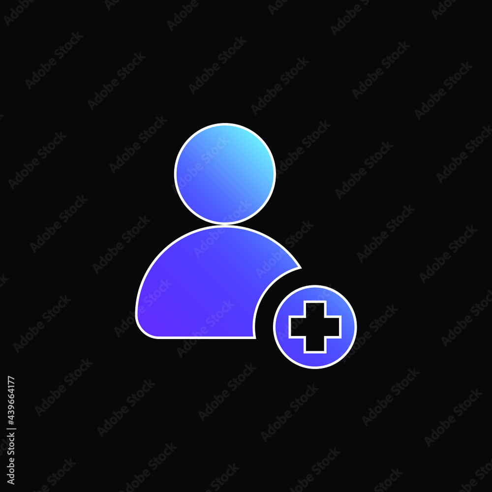 Add User blue gradient vector icon Add User blue gradient vector icon