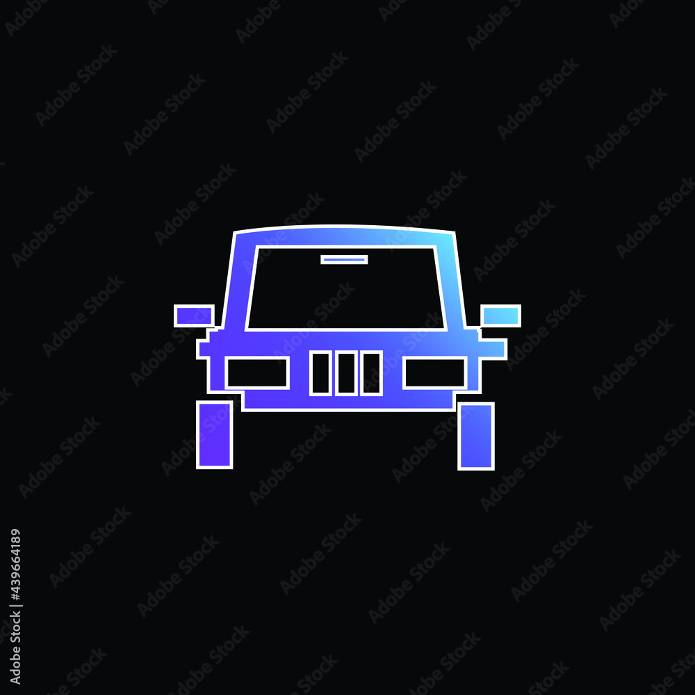 All Terrain Vehicle blue gradient vector icon