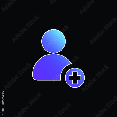 Add User blue gradient vector icon