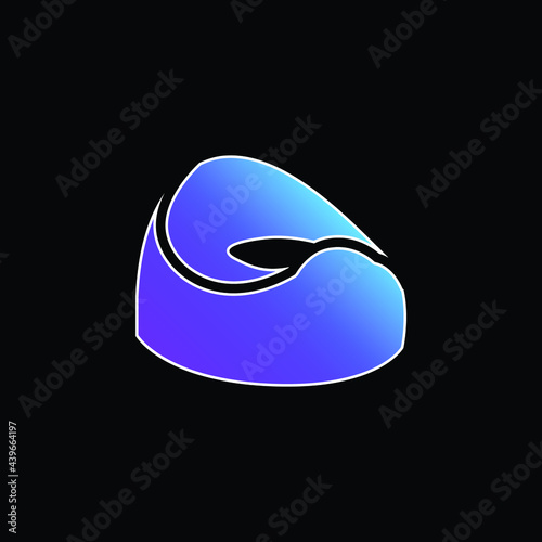 Baby Potty blue gradient vector icon
