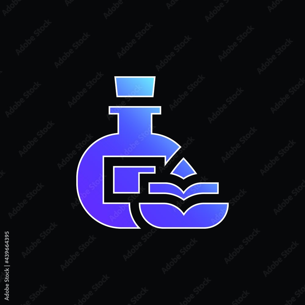 Aromatherapy blue gradient vector icon Aromatherapy blue gradient vector icon