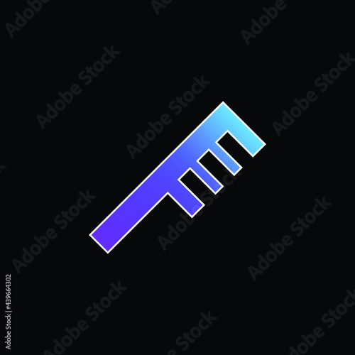 Angular Comb blue gradient vector icon