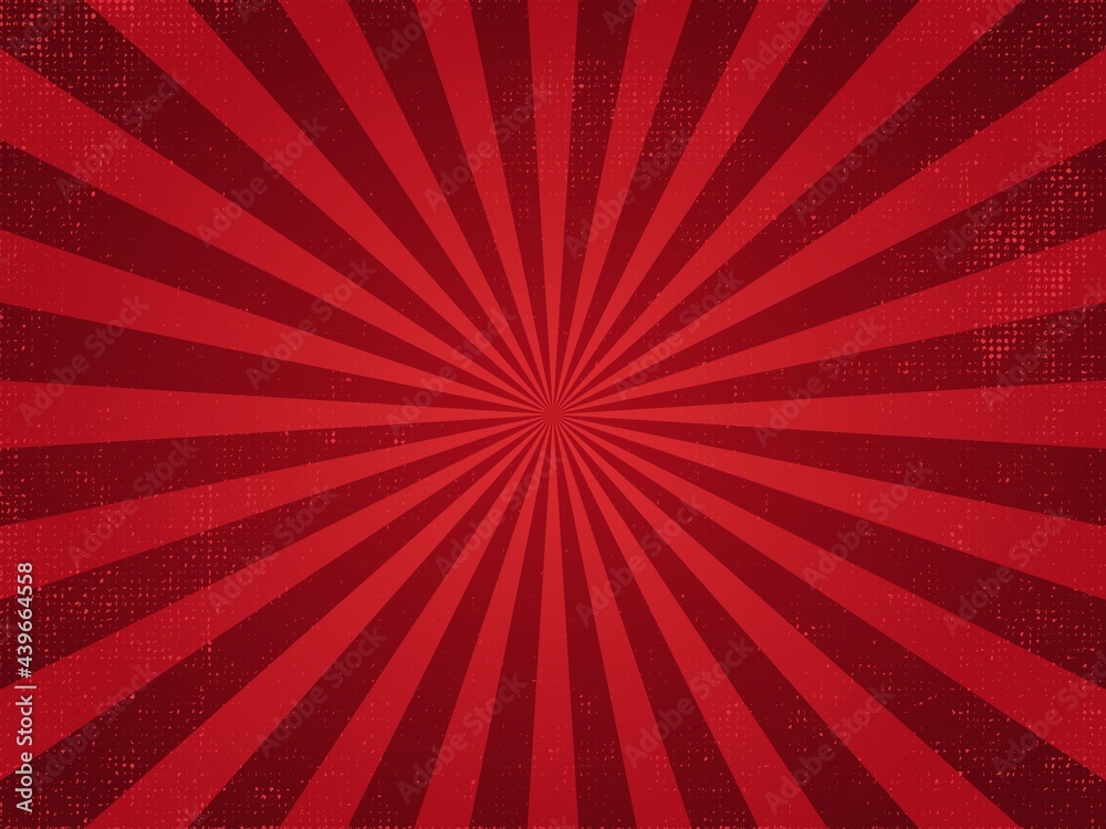 Red vintage ray retro background