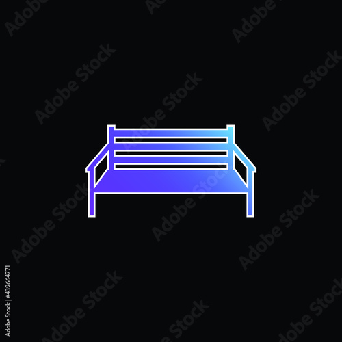 Bench blue gradient vector icon