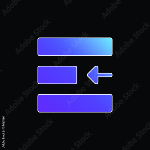 Align blue gradient vector icon