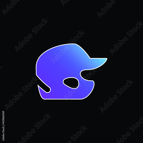 Baseball Helmet blue gradient vector icon