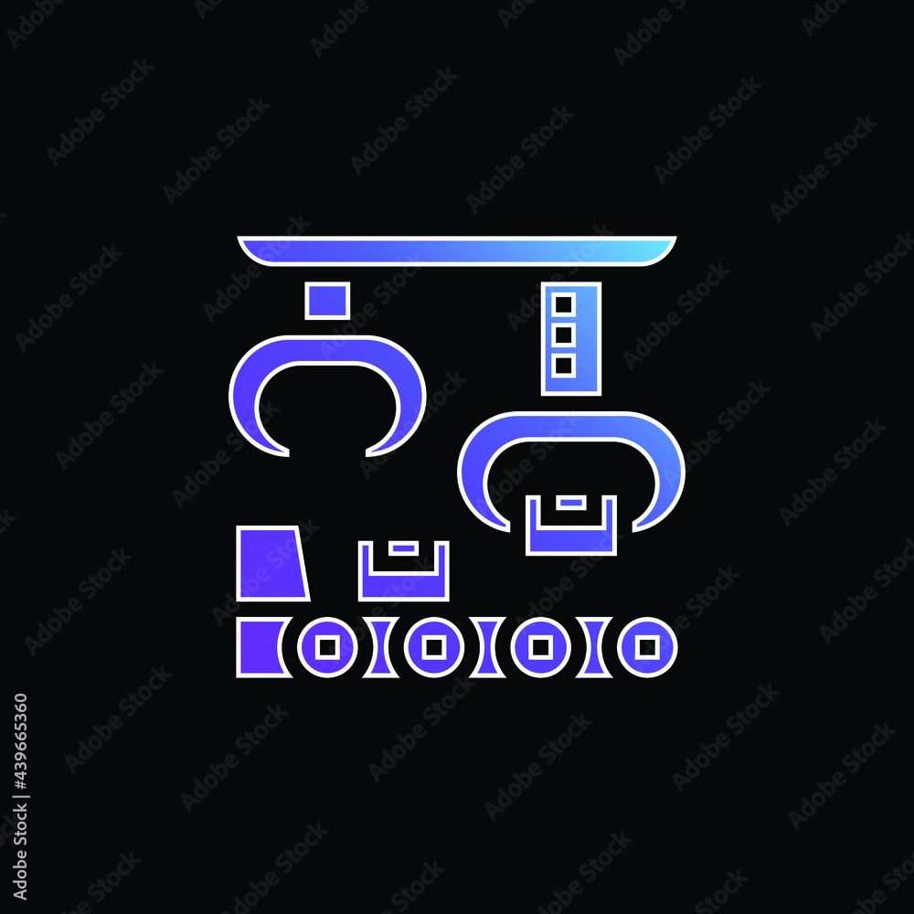 Assembly blue gradient vector icon Assembly blue gradient vector icon