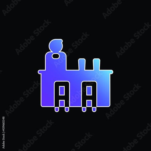 Bar blue gradient vector icon