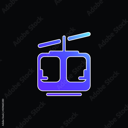 Aerial Lift blue gradient vector icon