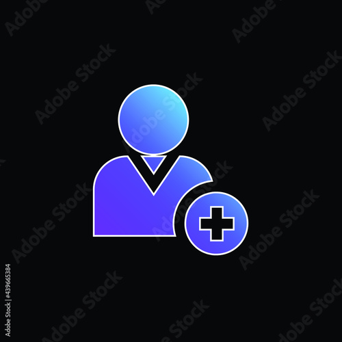 Add User blue gradient vector icon