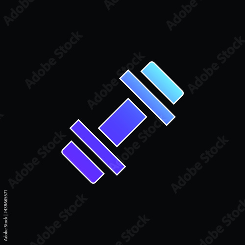 Barbell blue gradient vector icon