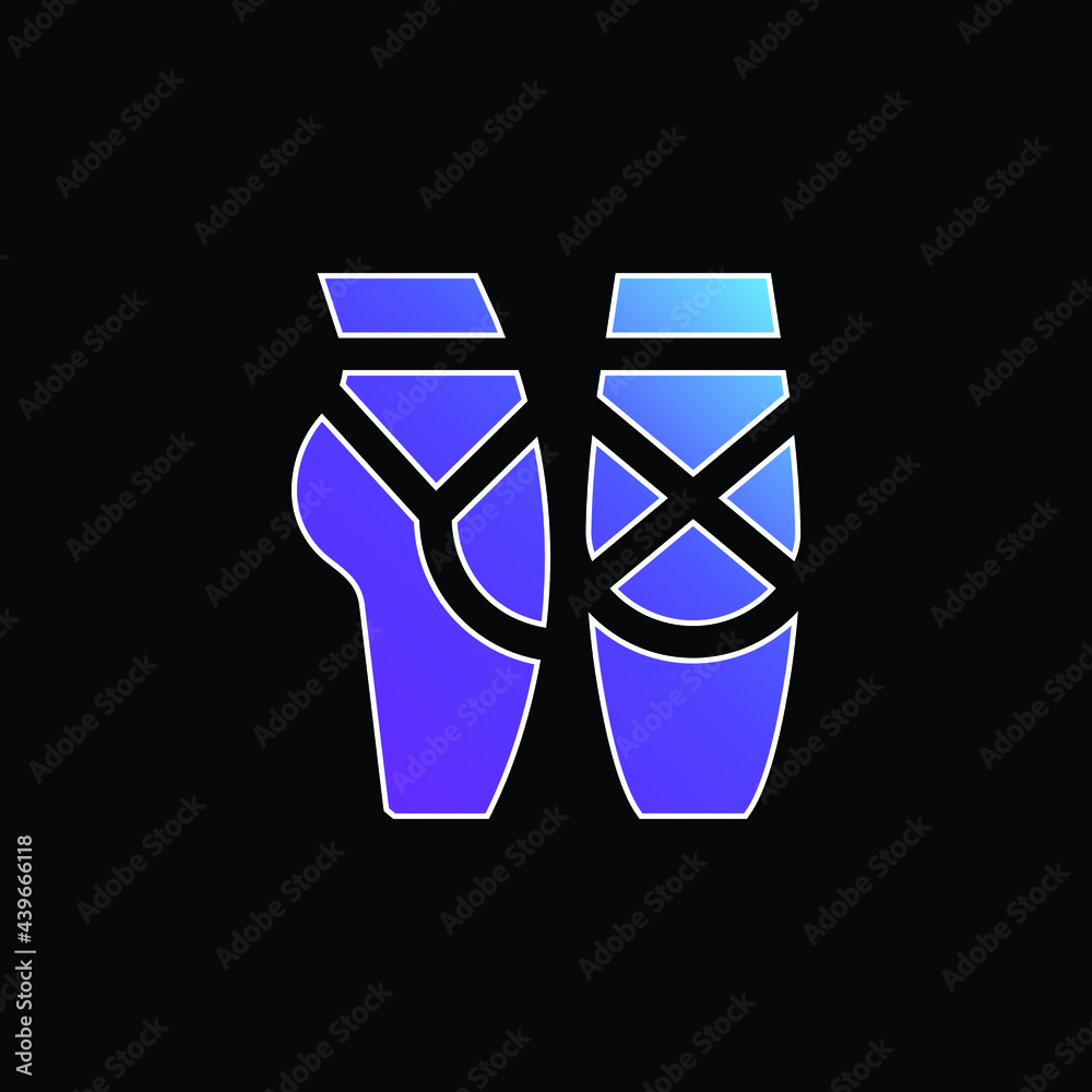 Ballet blue gradient vector icon Ballet blue gradient vector icon
