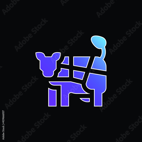 Beef blue gradient vector icon