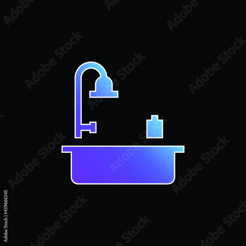 Bath blue gradient vector icon