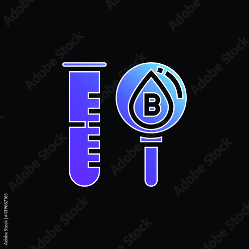 Blood Test blue gradient vector icon