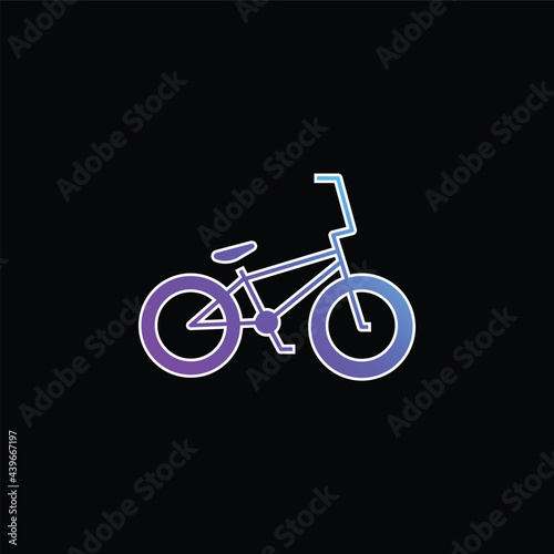 Bicycle blue gradient vector icon