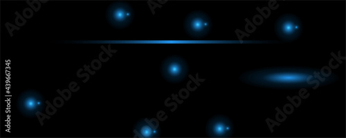 Vector futuristic black background, starlight communication concept sprinkled with sparkling light photo