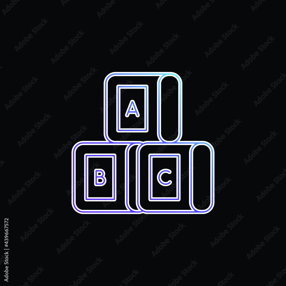 Blocks blue gradient vector icon Blocks blue gradient vector icon
