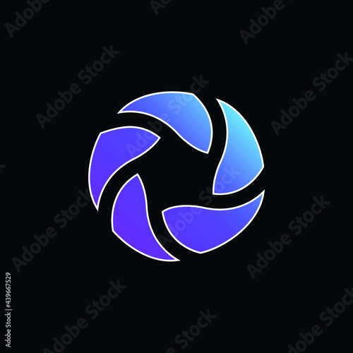 Bread Bagels blue gradient vector icon