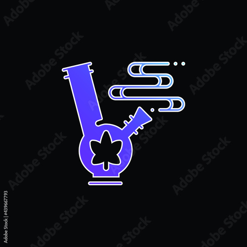 Bong blue gradient vector icon