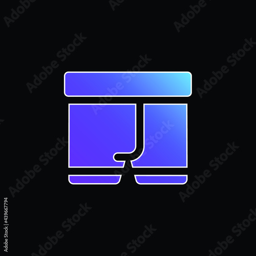 Boxers blue gradient vector icon