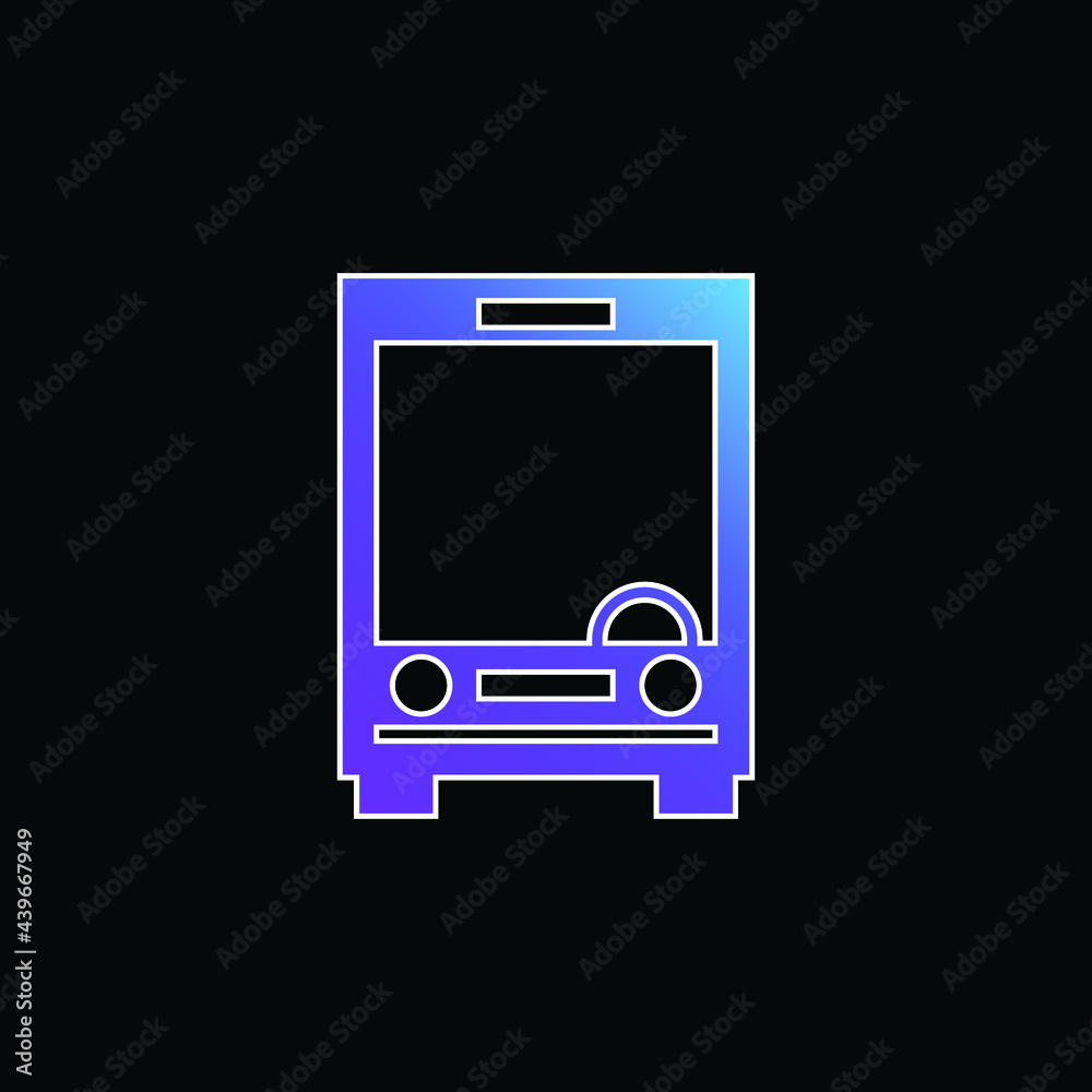 Big Bus Front blue gradient vector icon Big Bus Front blue gradient vector icon