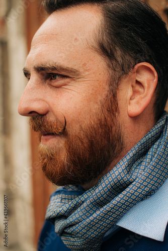 Profile portrait of a stylish french man photo