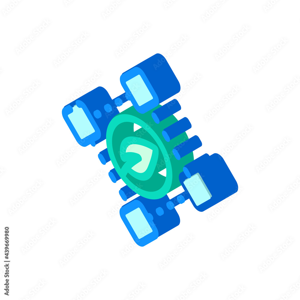 blockchain chia cryptocurrency isometric icon vector. blockchain chia cryptocurrency sign. isolated symbol illustration