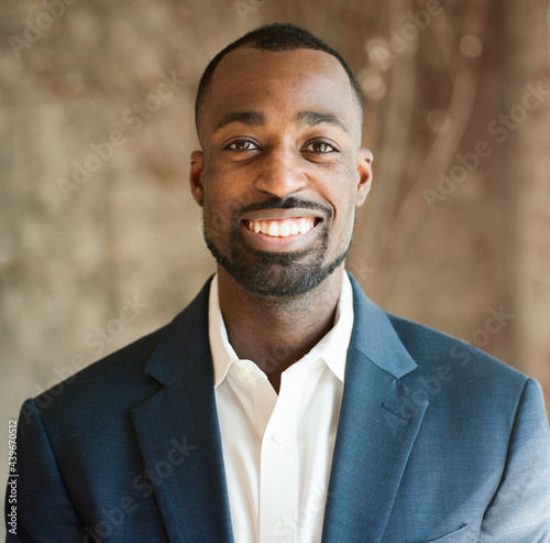 Portrait of a handsome man with a big smile