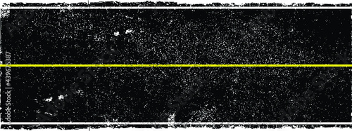 Grunge textured road in perspective. Retro design element .Distress vector texture .