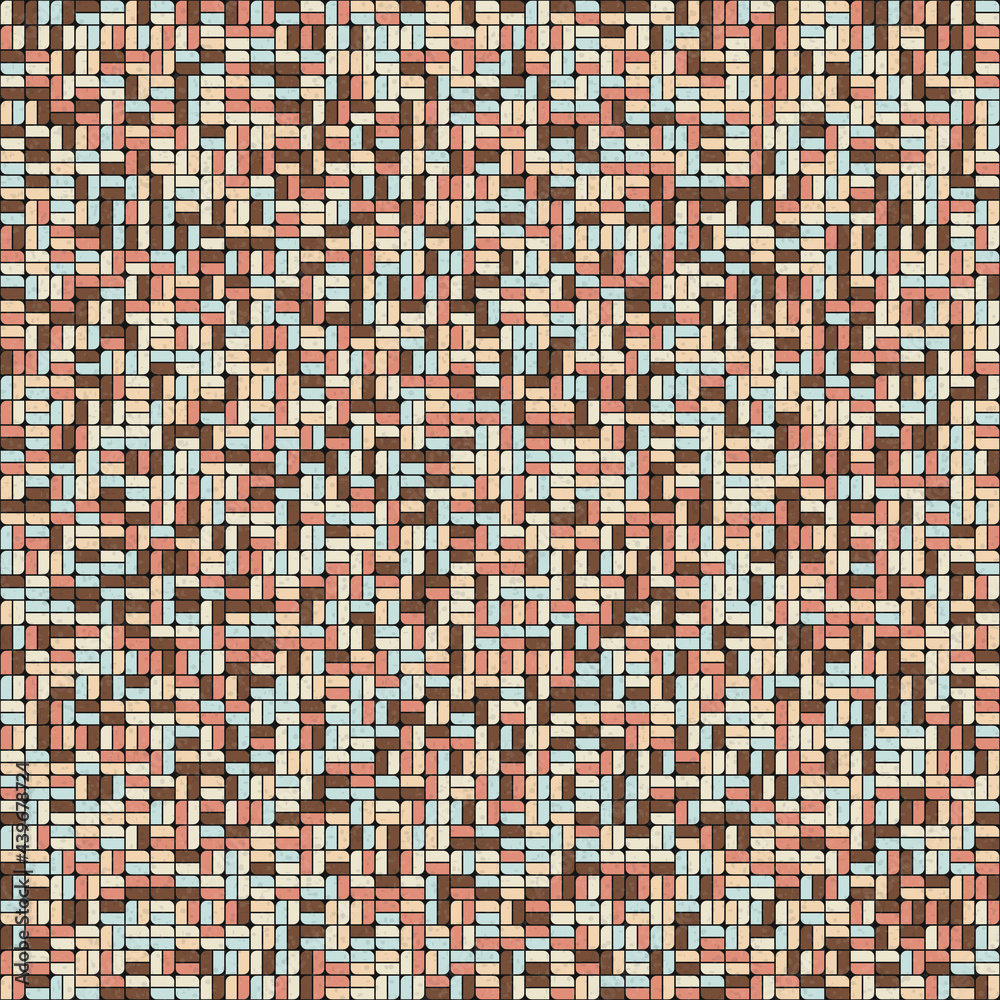 Fototapeta premium Abstract Geometric Pattern generative computational art illustration