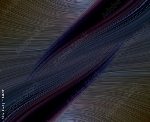 Abstract dark background with wavy lines and twisted fibrin