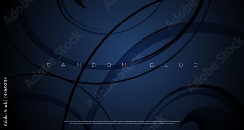 Abstract navy blue color marbling painting background. Vector EPS