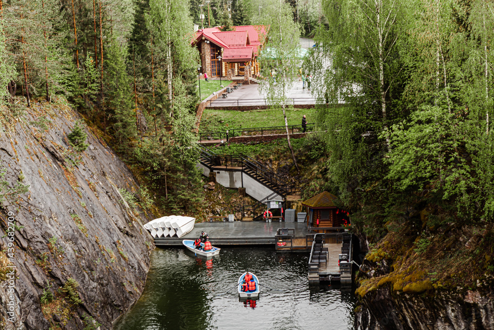 Marble quarry in Ruskeala Park in Republic of Karelia, Russia. Marble quarry in Ruskeala Park in Republic of Karelia, Russia.