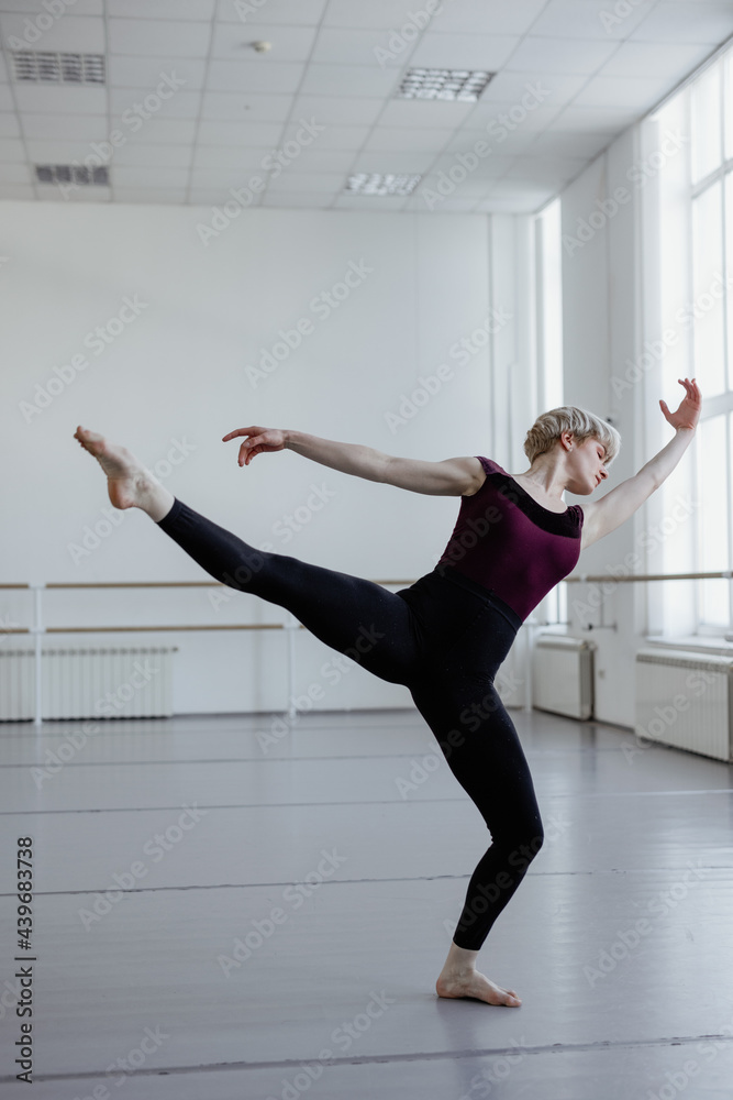 Alone dancer expressing herself Alone dancer expressing herself