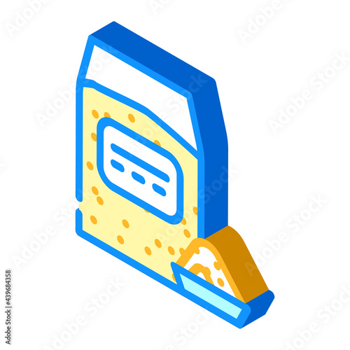 millet gluten free isometric icon vector. millet gluten free sign. isolated symbol illustration