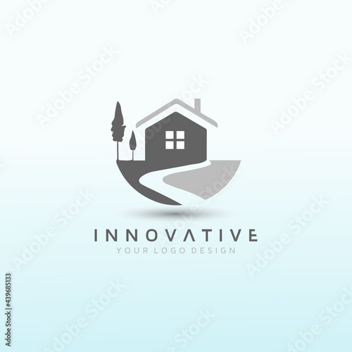 beautiful logo for a real estate agency