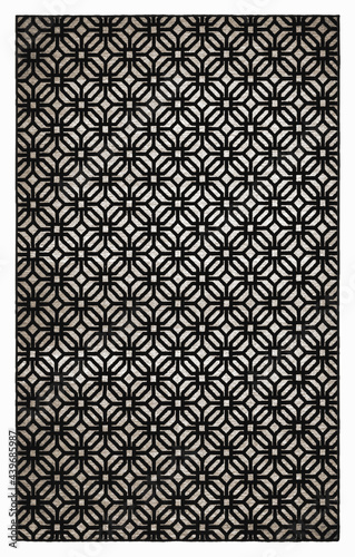 Carpet bathmat and Rug Boho style ethnic design pattern with distressed woven texture and effect 