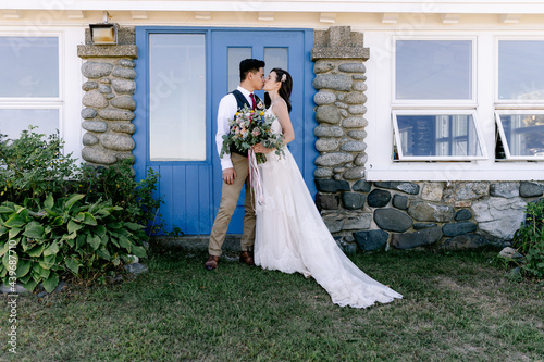 bride and groom portrait 