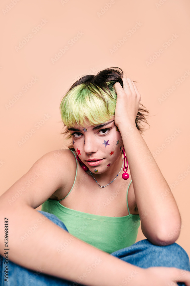 Serious Generation Z woman Serious Generation Z woman