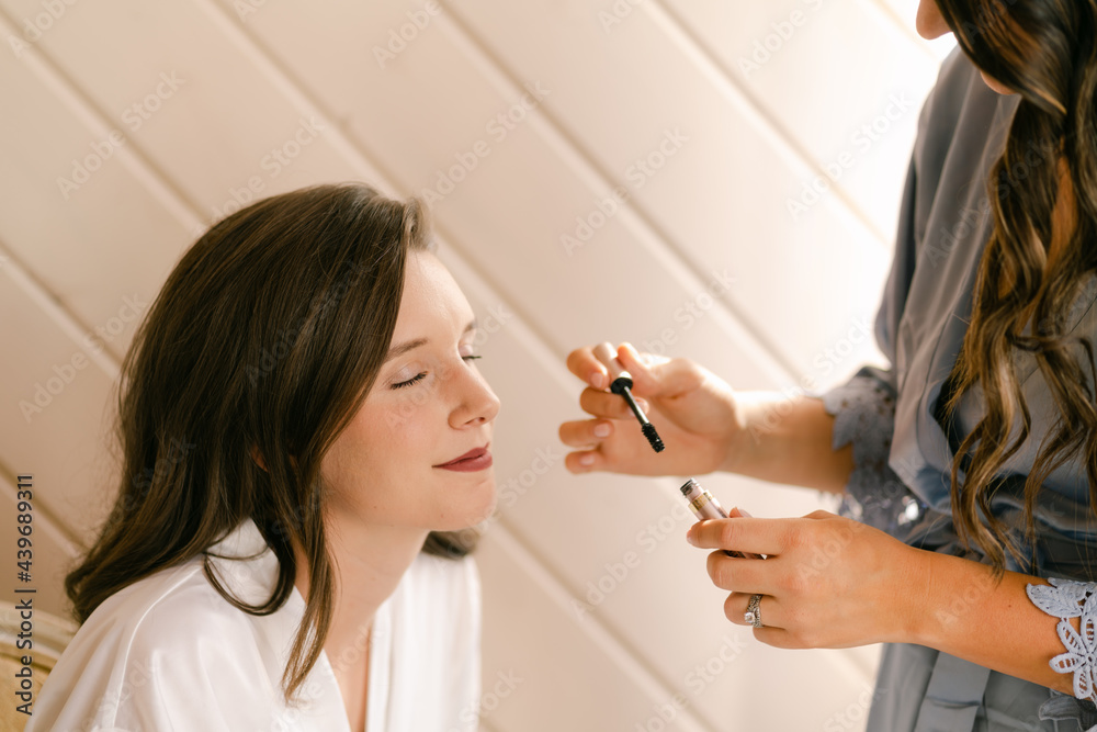 bride getting make up done bride getting make up done