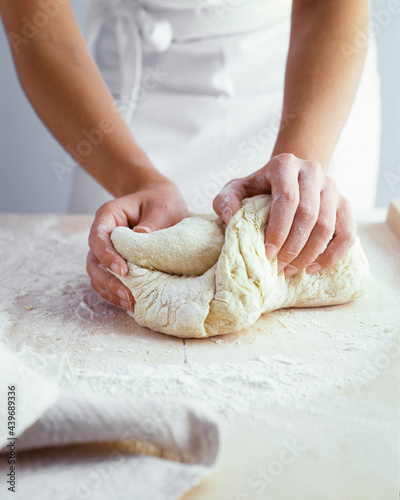 Knead dough photo