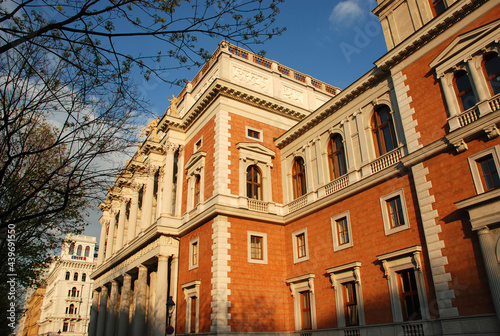 Canvas Print beautiful restored red brick building of Vienna's former Stock Exchange