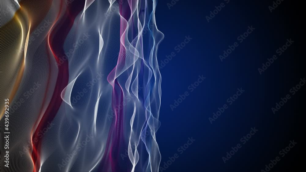 Fantastic animation with particle wave object in slow motion and space for text, 4096x2304 loop 4K Fantastic animation with particle wave object in slow motion and space for text, 4096x2304 loop 4K