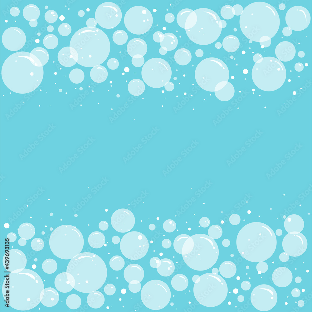Soap abstract vector frame, foam bubble border, suds pattern. Laundry concept. Clear illustration Soap abstract vector frame, foam bubble border, suds pattern. Laundry concept. Clear illustration