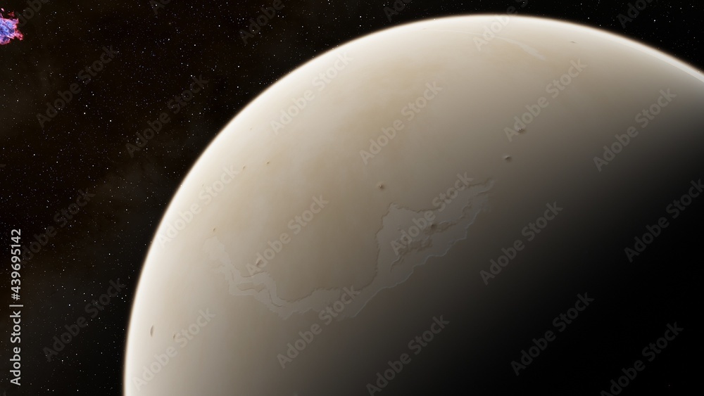 planet suitable for colonization, earth-like planet in far space, planets background 3d render