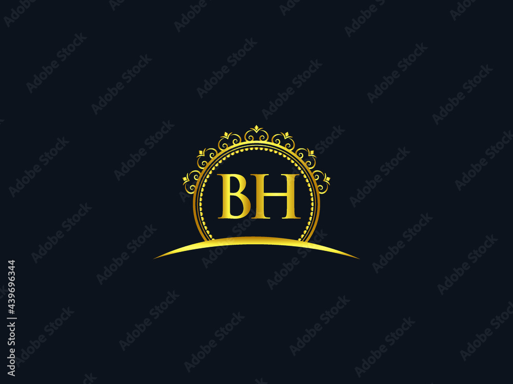 eerste bh luxe bedrijf logo, vrouwelijk ster cirkel bh logo brief vector  icoon 26228607 Vectorkunst bij Vecteezy